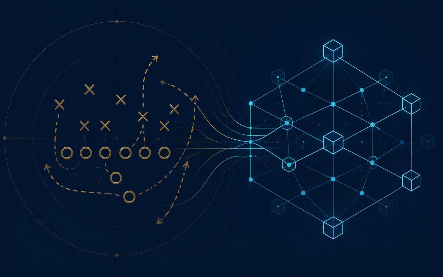 Play diagram resolving into a digital-securities network